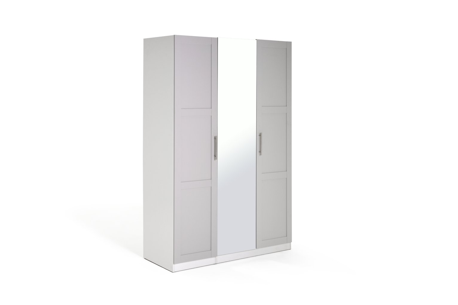Habitat Munich 3 Door Mirror Framed Wardrobe - Grey