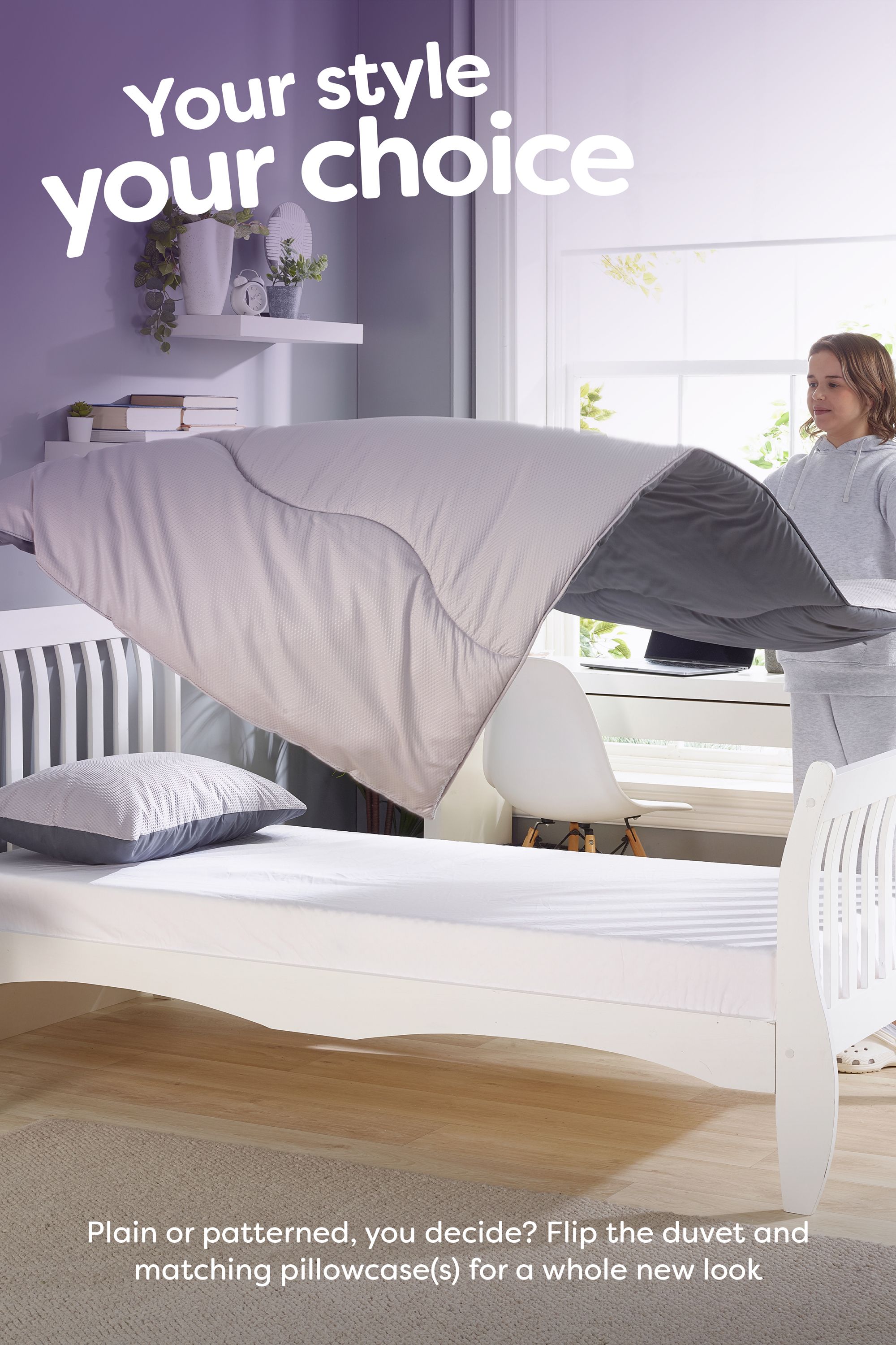 Slumberdown Coverless Comfort Printed Embossed Waffle 4.5 Tog Duvet 3