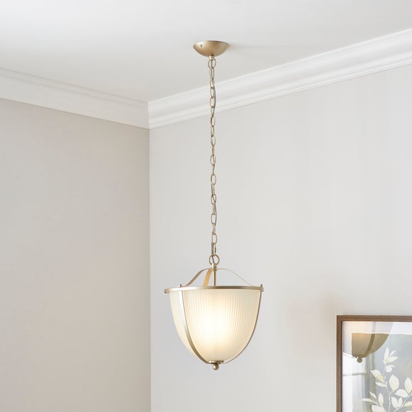 Shelby Ribbed Frosted Pendant Light
