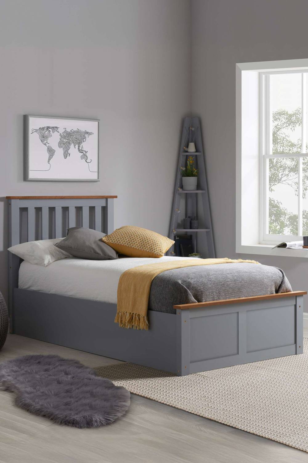 Birlea Phoenix Ottoman Storage Bed Frame in Grey