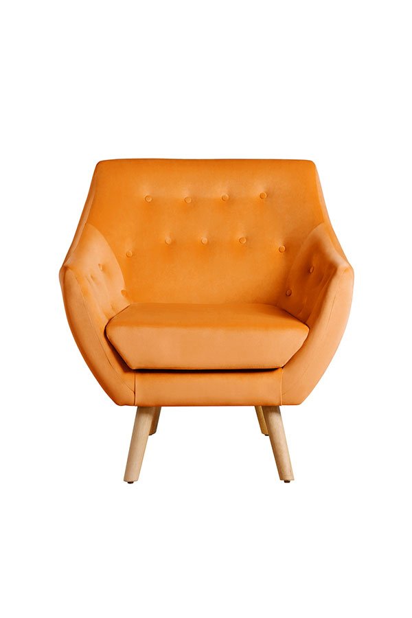 Poet Armchair, Luxor Orange Single Tone