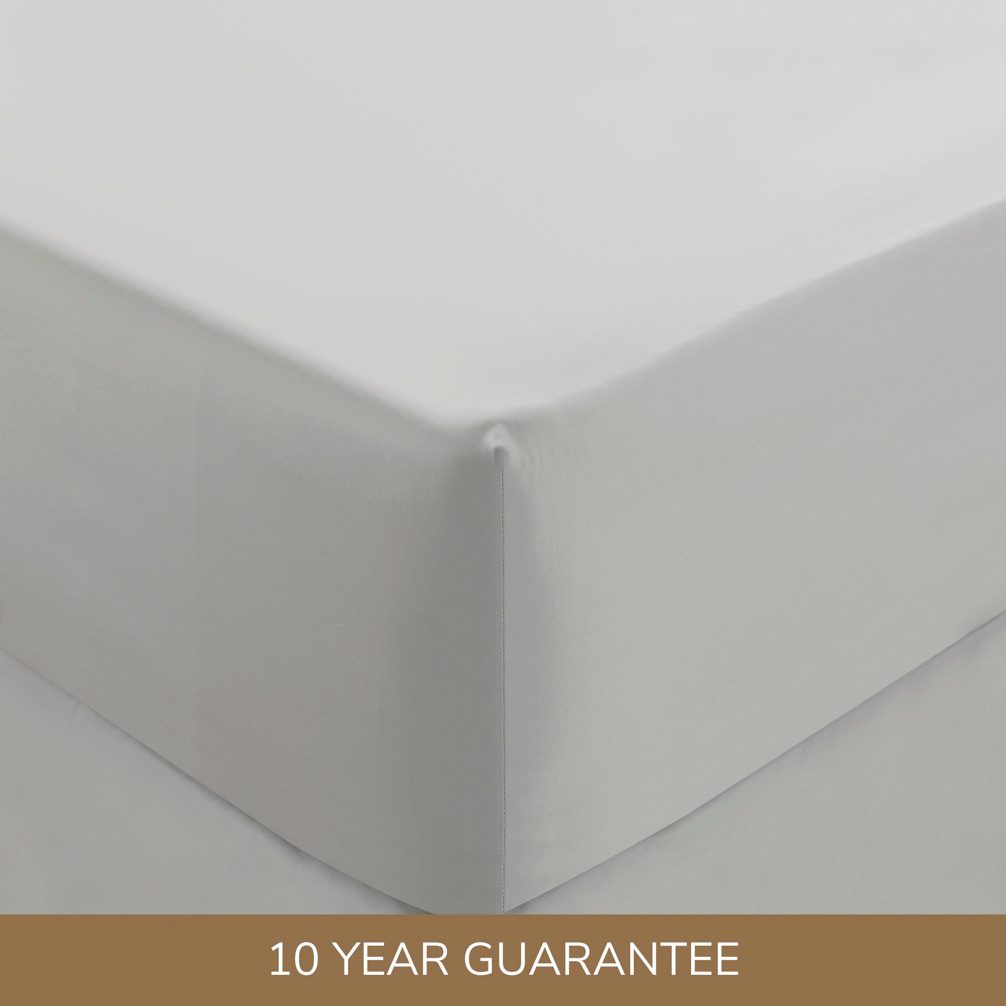 Dorma 300 Thread Count 100% Cotton Sateen Plain Fitted Sheet White