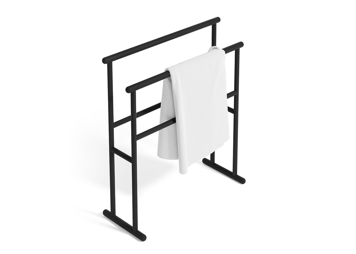 Wireworks Yoku Freestanding Towel Rail Dark Oak