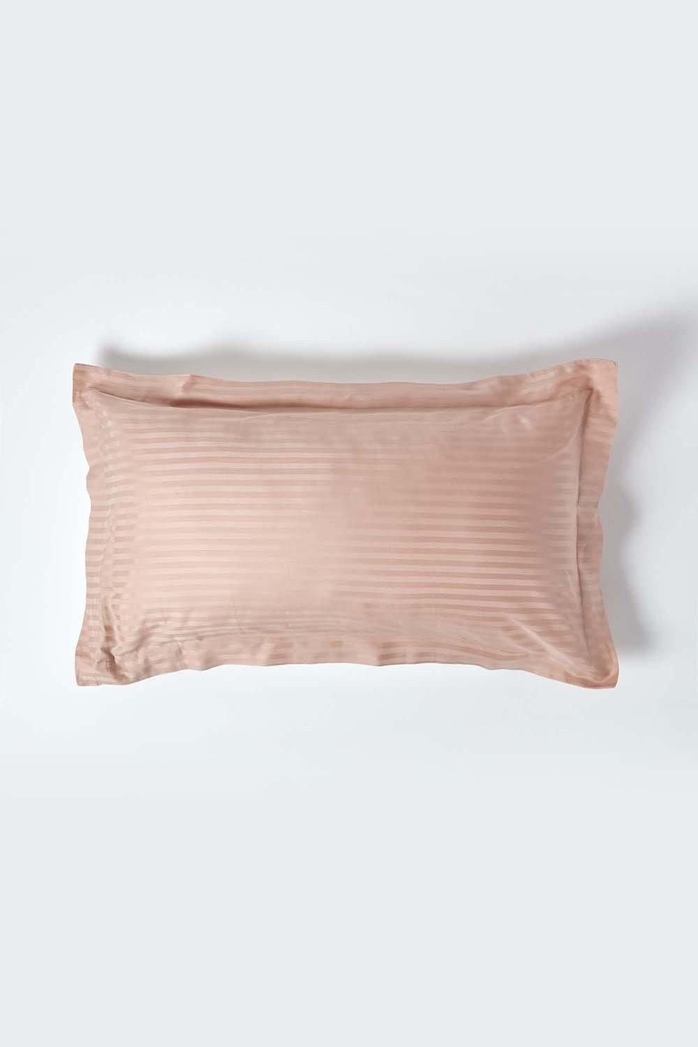 Homescapes Egyptian Cotton Ultrasoft King Size Oxford Pillowcase 330 TC in Taupe