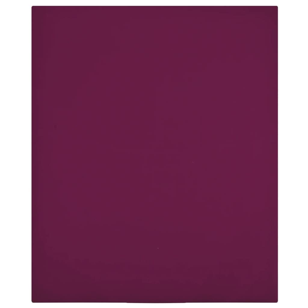 Berkfield Home Jersey Fitted Sheet Bordeaux 180x200 cm Cotton in Red
