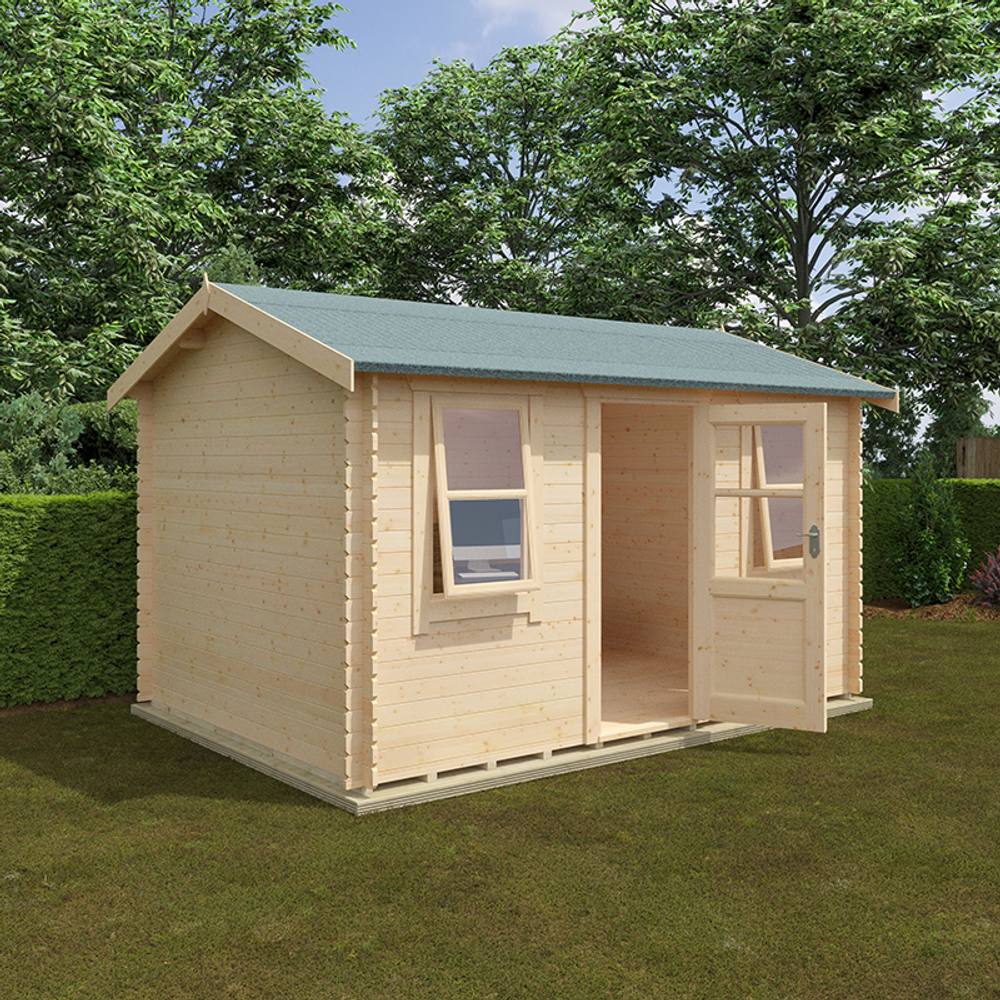 Buttercup Farm 14x10 The Skipton 28mm Cabin - L415 x W295 x H272.6 cm in Natural 5