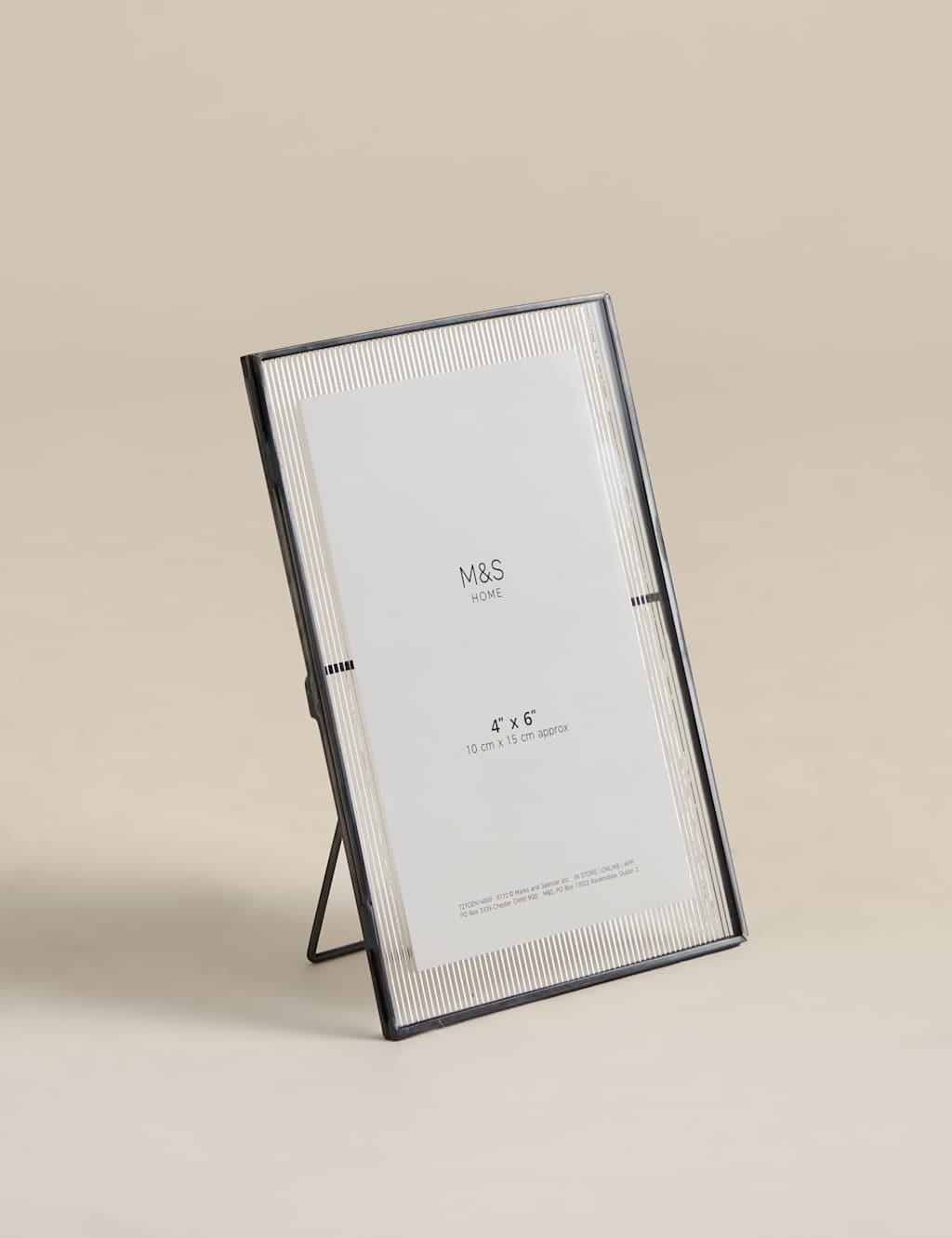 M&S Ribbed Glass Photo Frame 5x7 inch Gunmetal