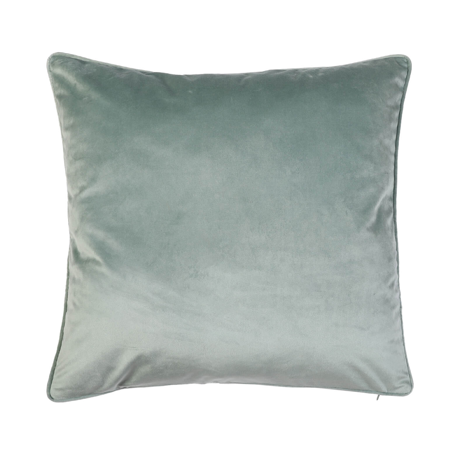 Large Plain Velvet Cushion - Sage Green - 58x58cm