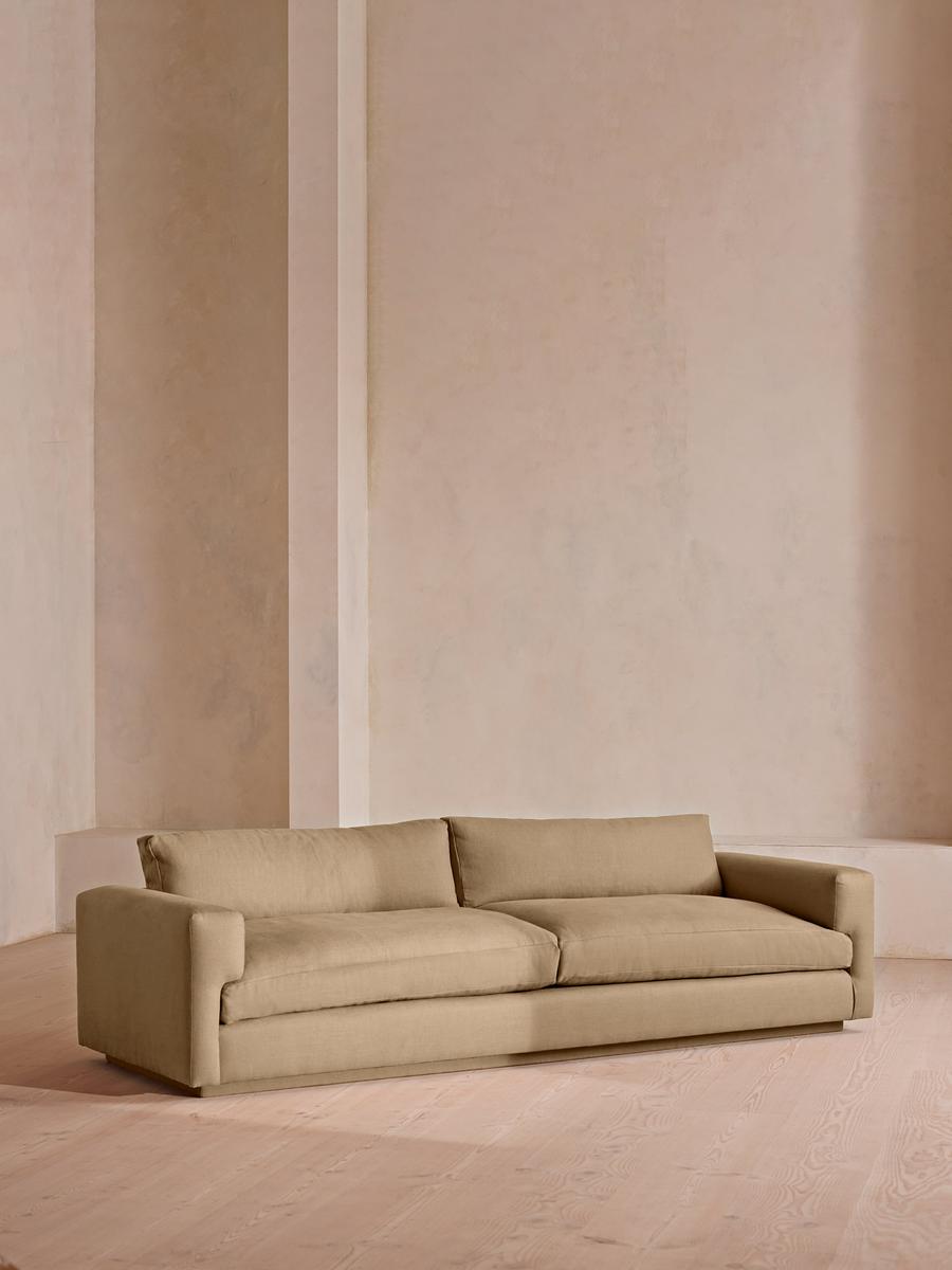 Mossley Four Seater Sofa, Linen, Wheat