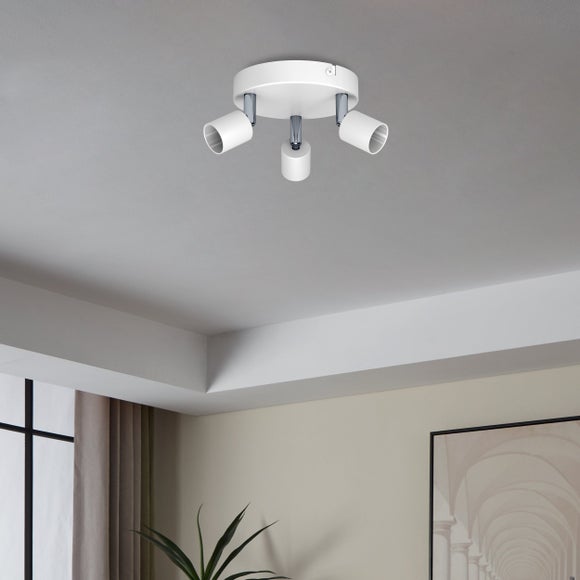 EGLO Essentials Stecci-E 3 Light Adjustable Semi Flush Spotlight