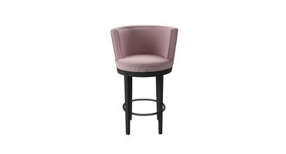 Margaux Bar Stool in Powder Pink Brushed Linen Cotton - sofa.com