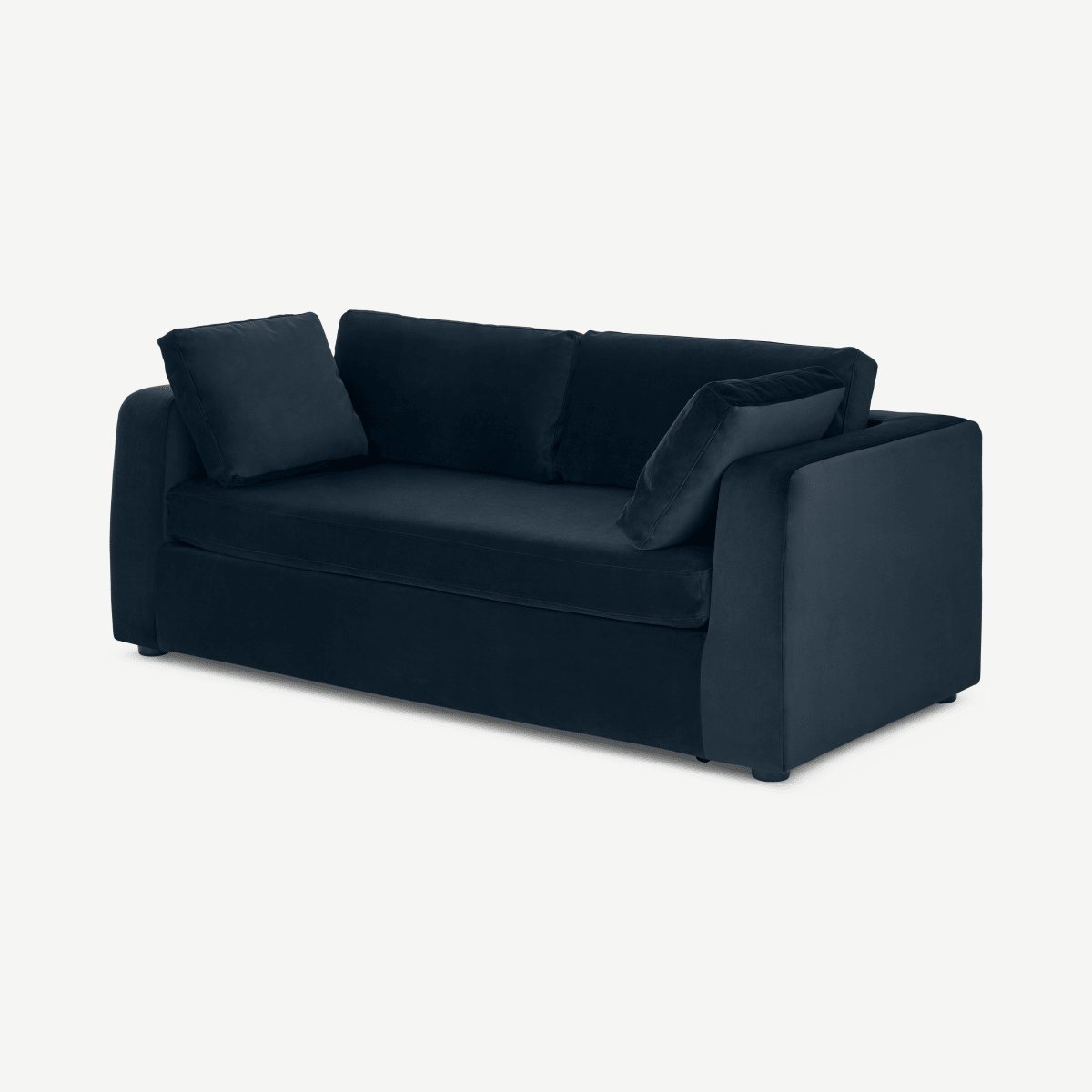 Mogen 3 Seat Sofa Bed, Sapphire Blue Velvet