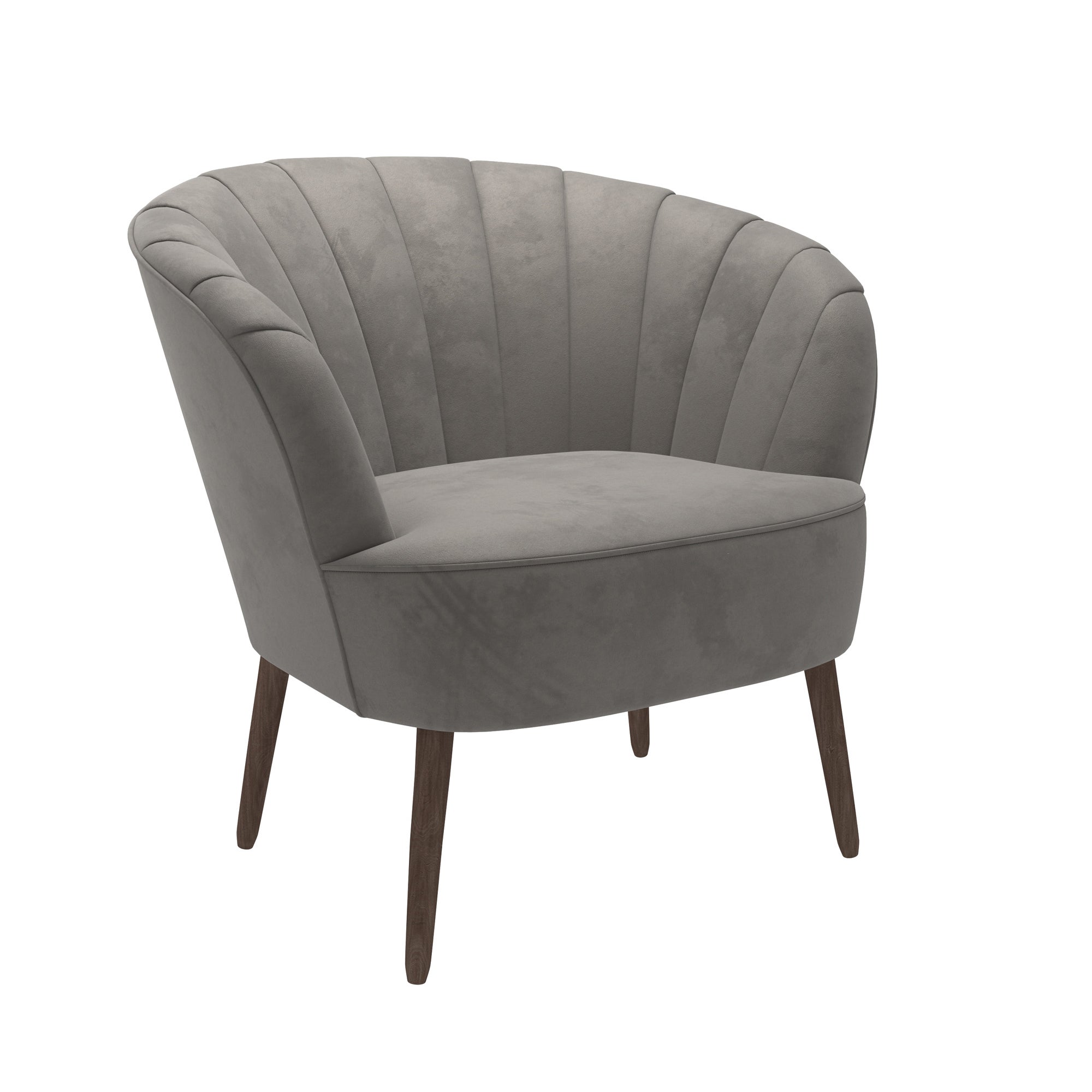 Rosalie Velvet Shell Chair Grey