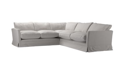 Otto Asym. Crn: LHF 2 Seat w RHF 2.5 Seat in Dove Smart Velvet - sofa.com