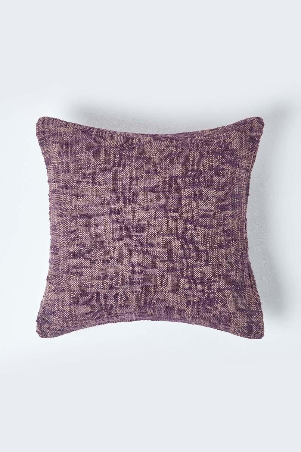 Homescapes Nirvana Cotton Cushion Cover in Mauve