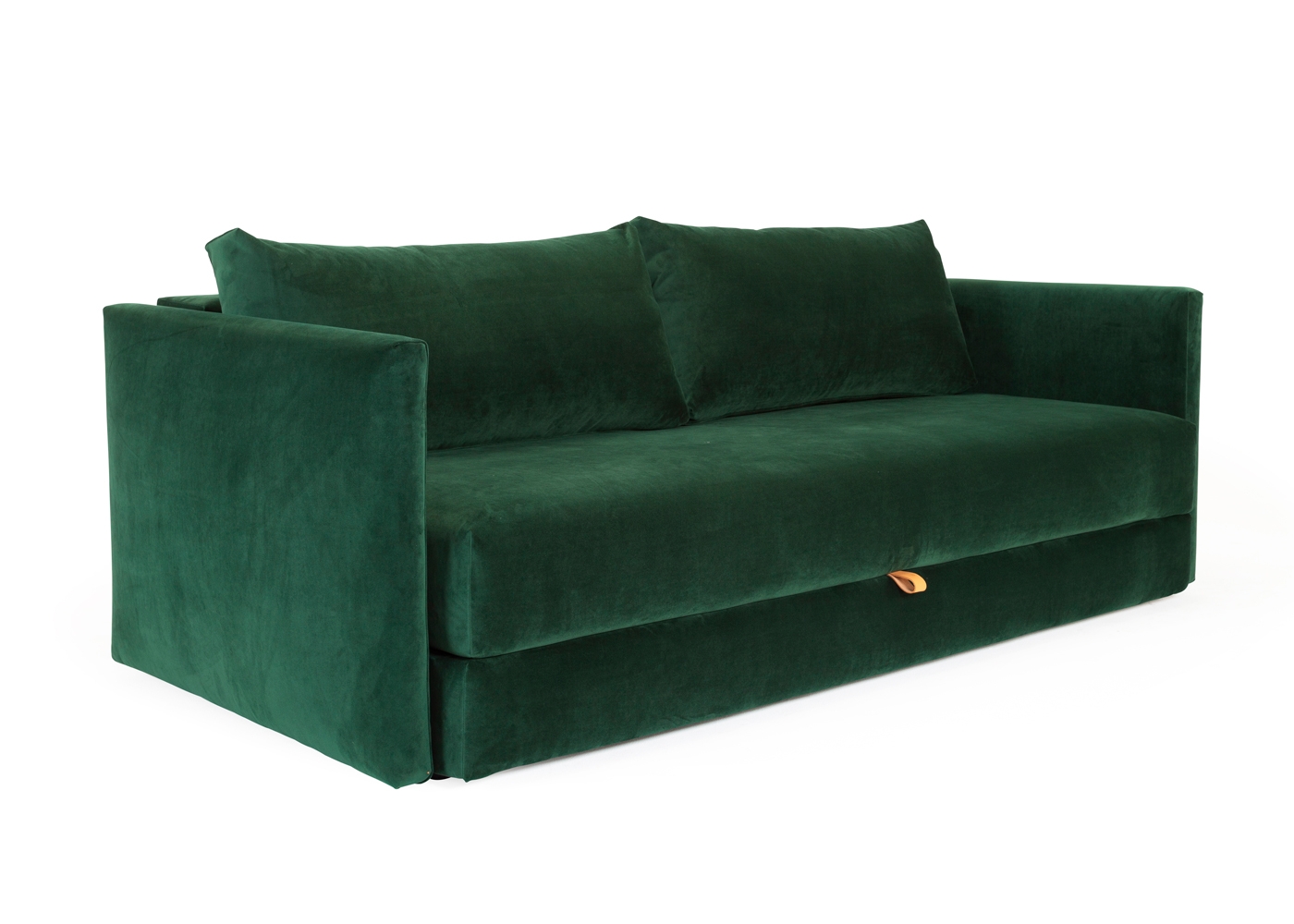 Heal's Oswald Sofa Bed Velvet Forest Green