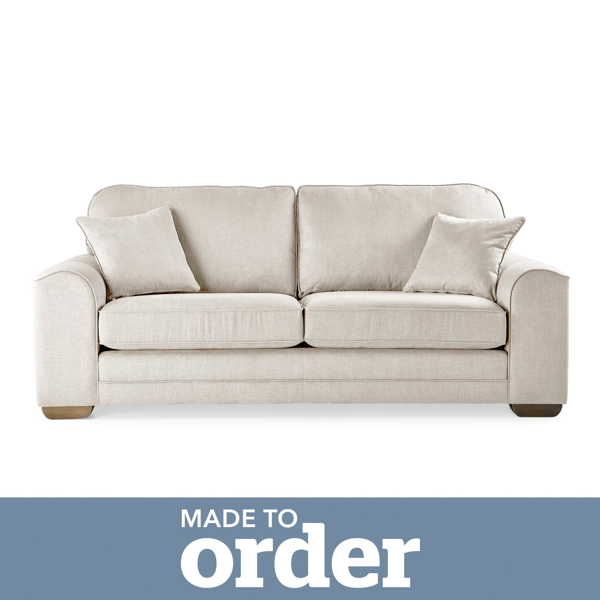 Morello 3 Seater Sofa Brushed Plain Fabric Brushed Plain Silk