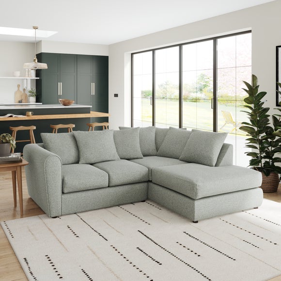 Blake Basket Weave Texture Corner Chaise Sofa
