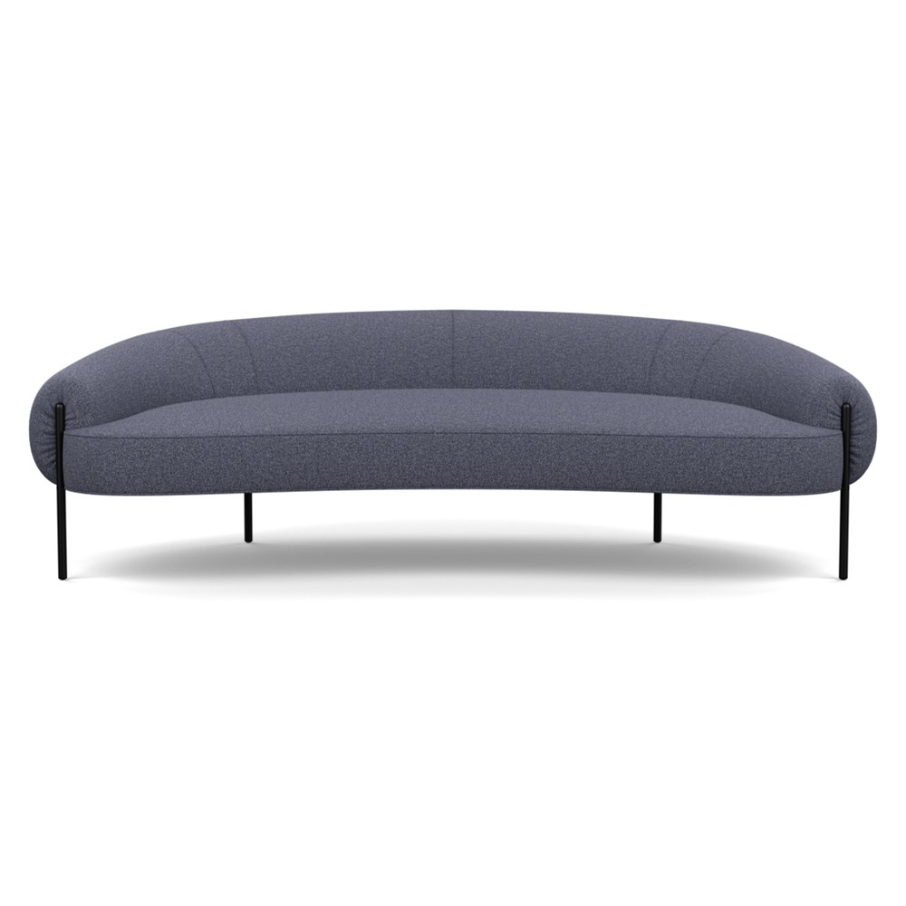 Heal's Isola 3 Seater Sofa Loop Boucle Navy Black Feet