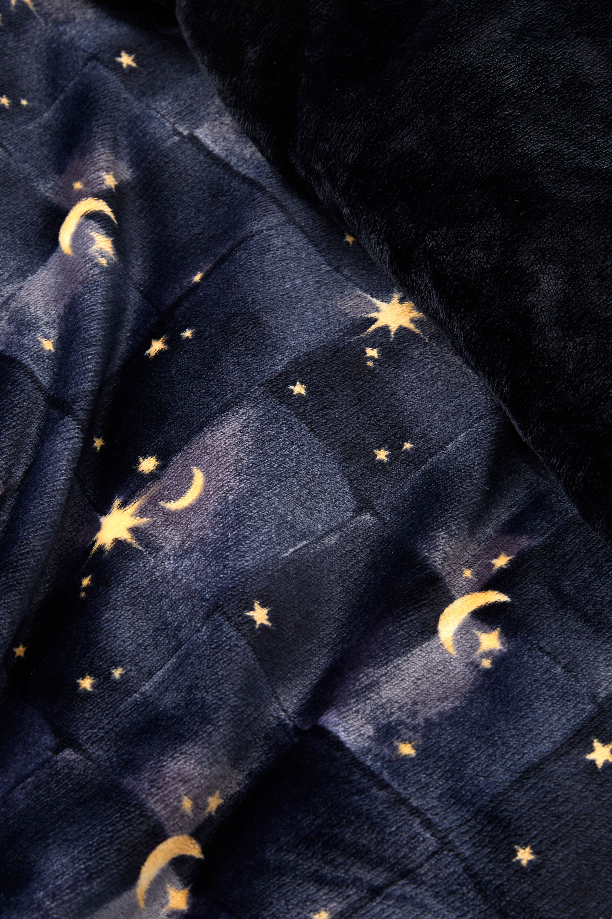 Fusion 'Cosmic Star' Fleece With Sherpa Reverse Duvet Cover Set in Navy 3