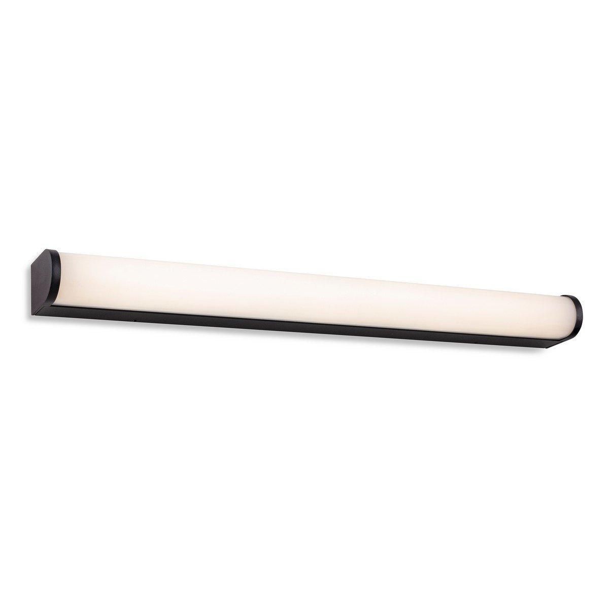 Netlighting Bravo Bathroom LED Wall Light 600mm Black with Opal Diffuser IP44