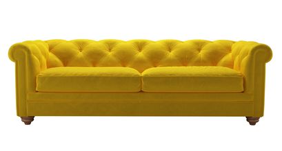 Patrick 3 Seat Sofabed in Canary Cotton Matt Velvet - sofa.com