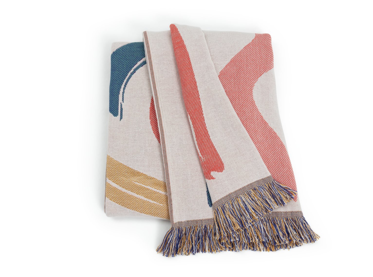 Habitat Studio Squiggle Cotton Throw - Multicoloured