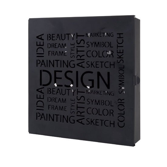 Pop Black Finish Metal Key Box