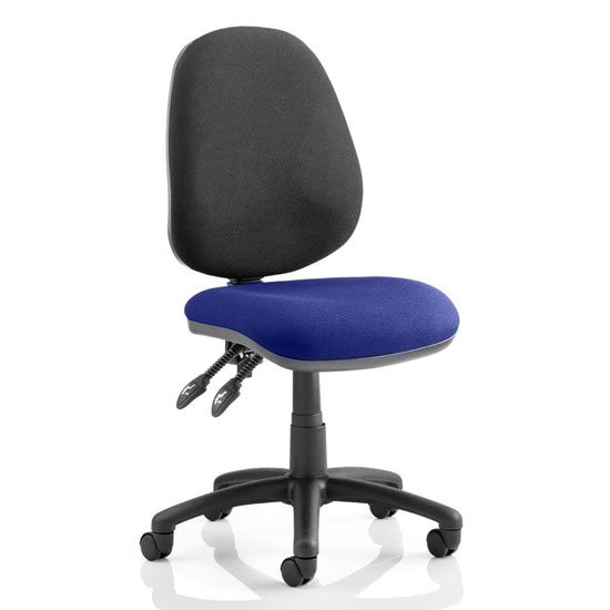 Luna II Black Back Office Chair In Stevia Blue