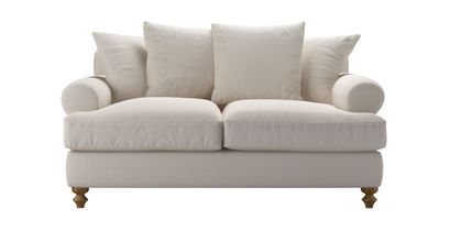 Teddy 2 Seat Sofa Bed in Taupe Brushed Linen Cotton - sofa.com