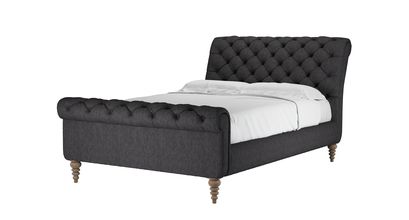 Knightsbridge Double Bed in Cadet Soft Chenille - sofa.com