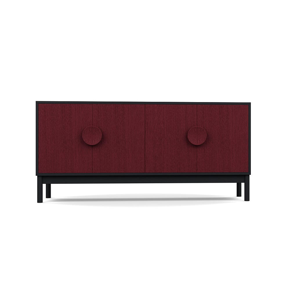 Heal's Tinta Sideboard Black Stain Frame Red Stain Doors