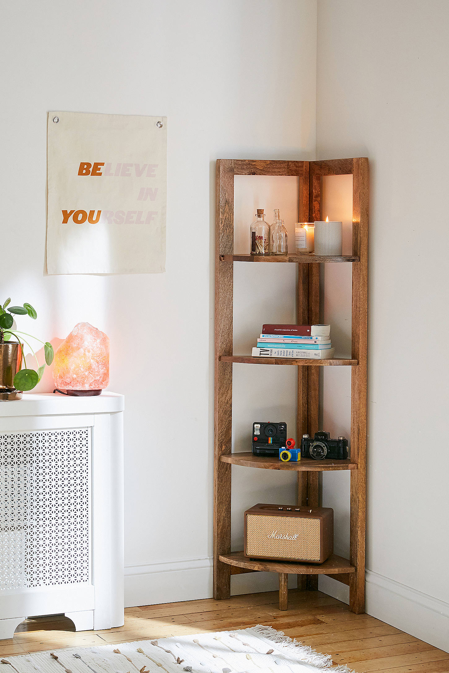 Mara Corner Bookshelf - Brown
