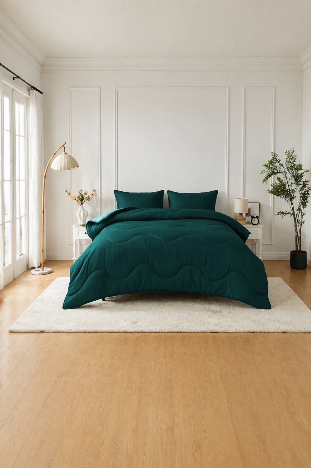 Dyzi 10.5 Tog Supersoft Microfibre Duvet - Coverless or Covered Set in Green