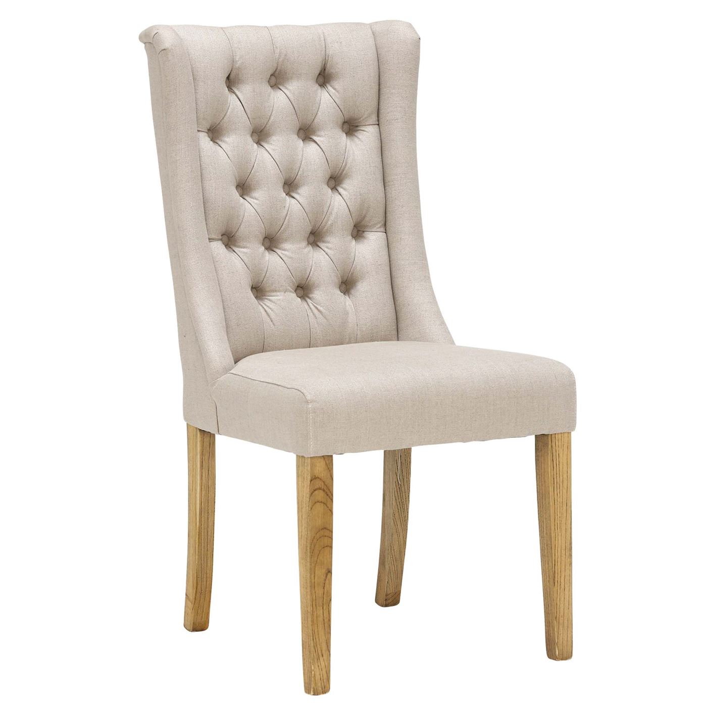 Kipling Fabric Dining Chair, Cream and Oak