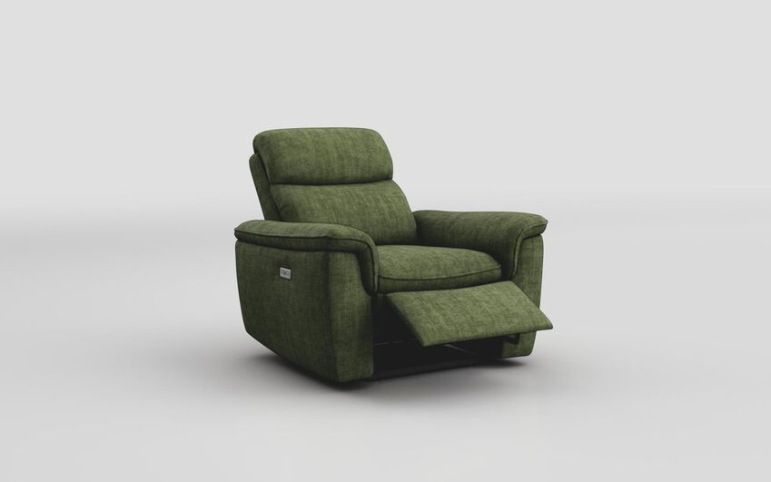 Green Fabric Fratta Power Recliner Chair