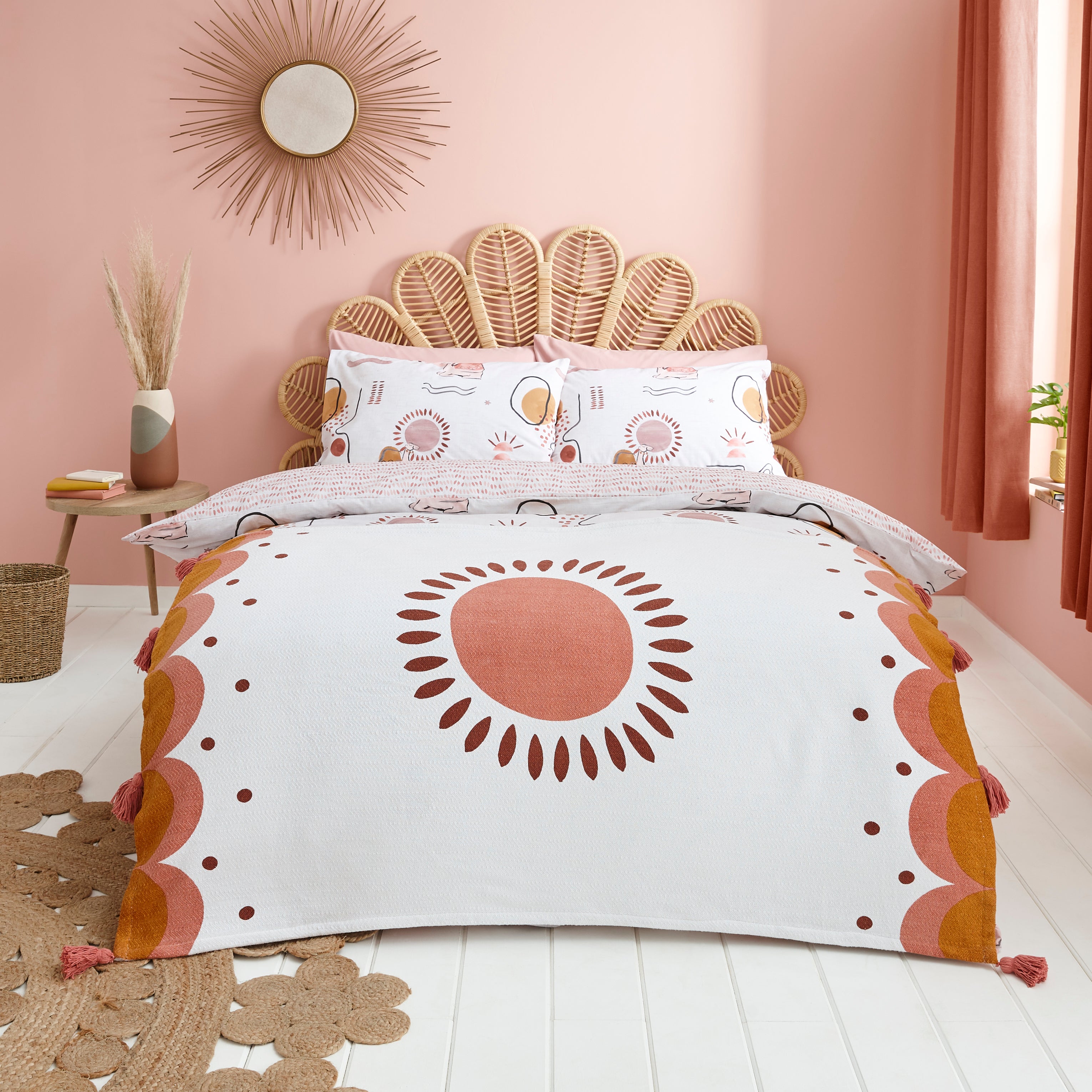 Boho Desert Throw Pink