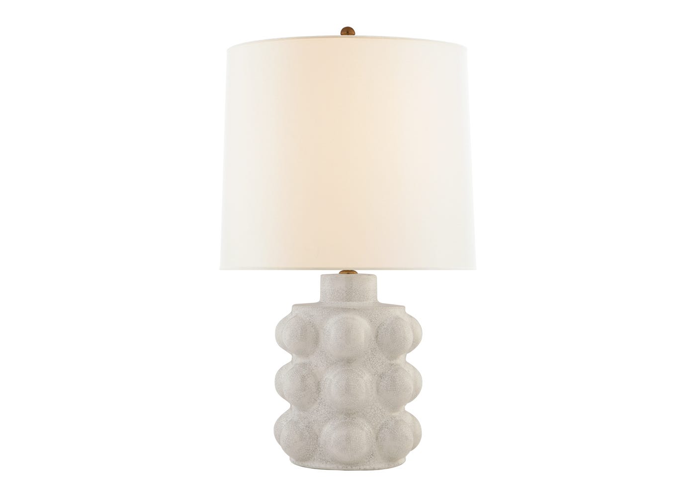 Visual Comfort Vedra Table Lamp Craquelure Bone & Linen Shade Medium