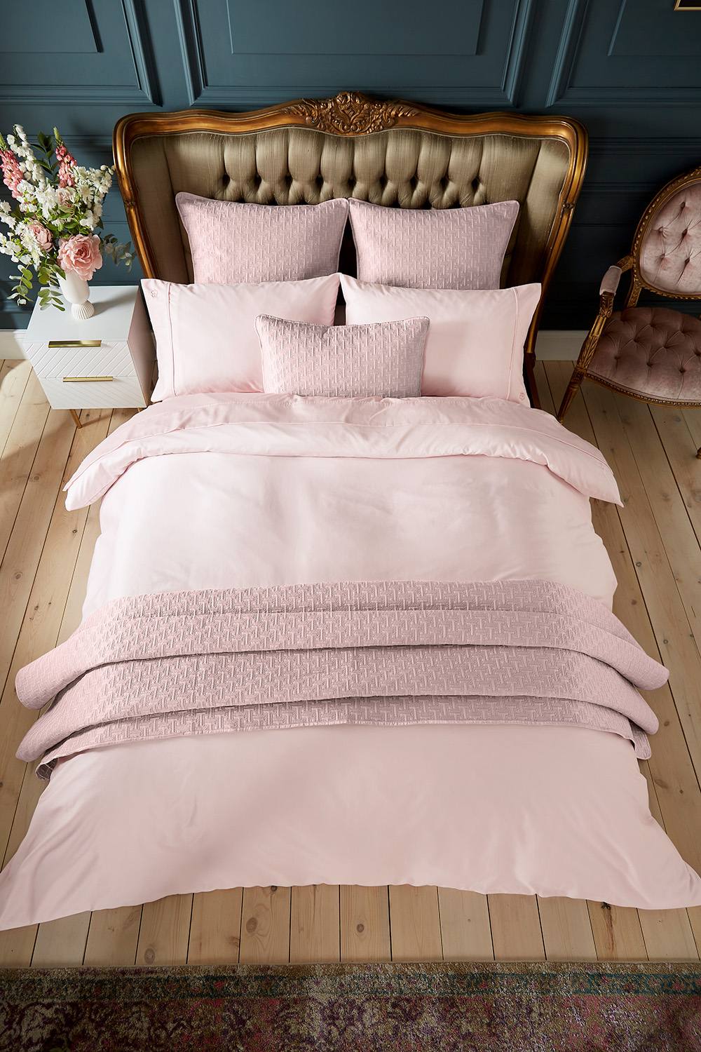 Ted Baker 'TB Plain Dye' Cotton Sateen Duvet Cover in Pink 2