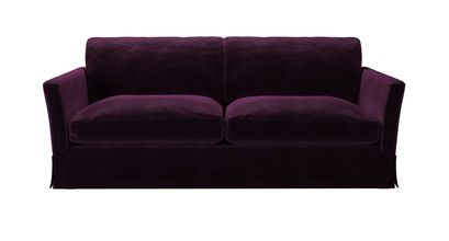 Otto 3 Seat Sofa Bed in Plum Smart Velvet - sofa.com