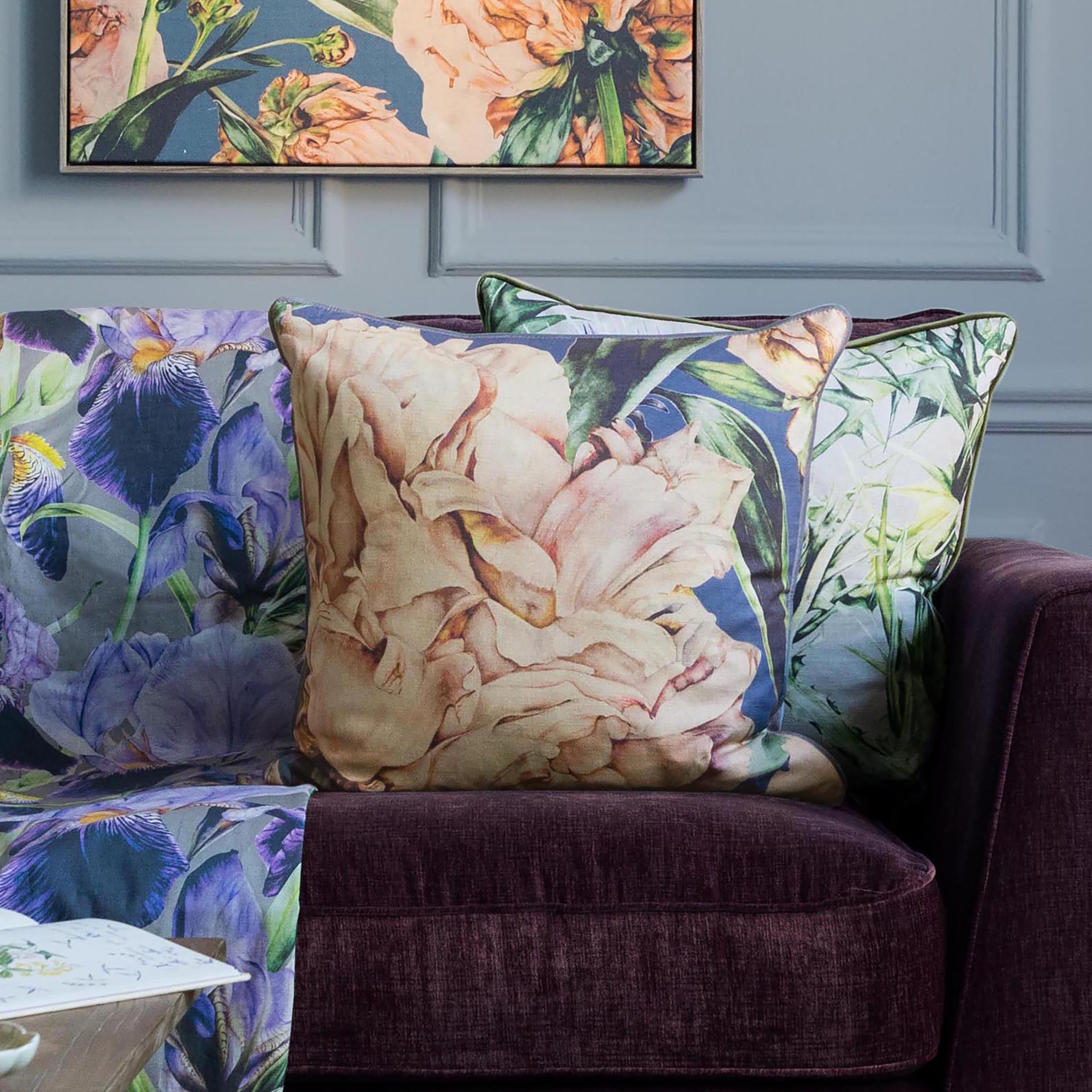 Voyage Maison Parcevall Floral Printed Cushion in Coral