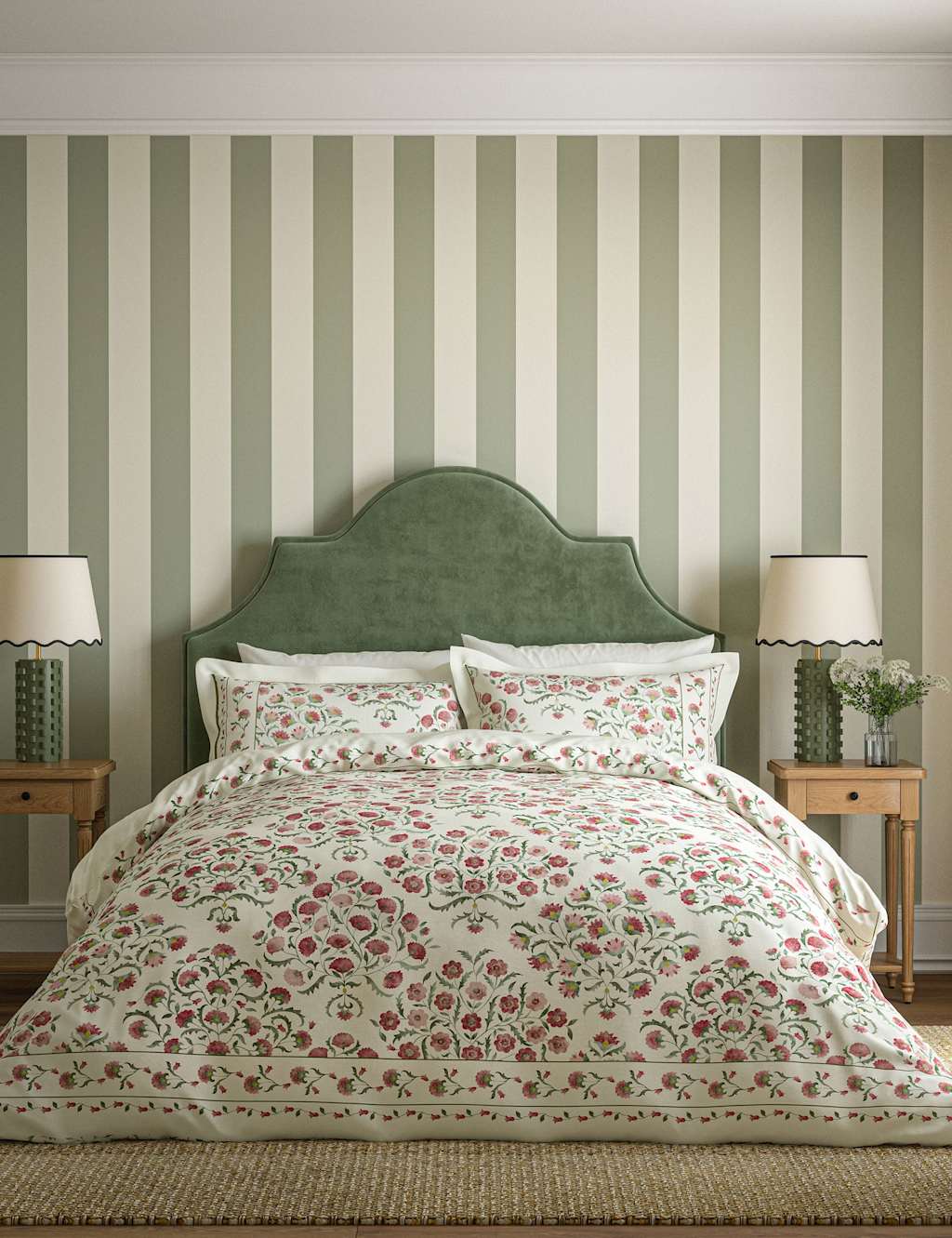 Sanderson Pure Cotton Ottoman Bedding Set Multi