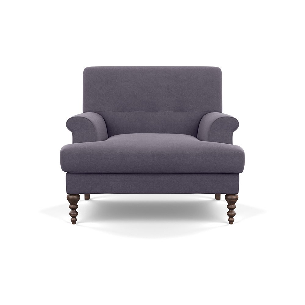SCP Oscar Formal Armchair Linen Shadow Walnut Feet
