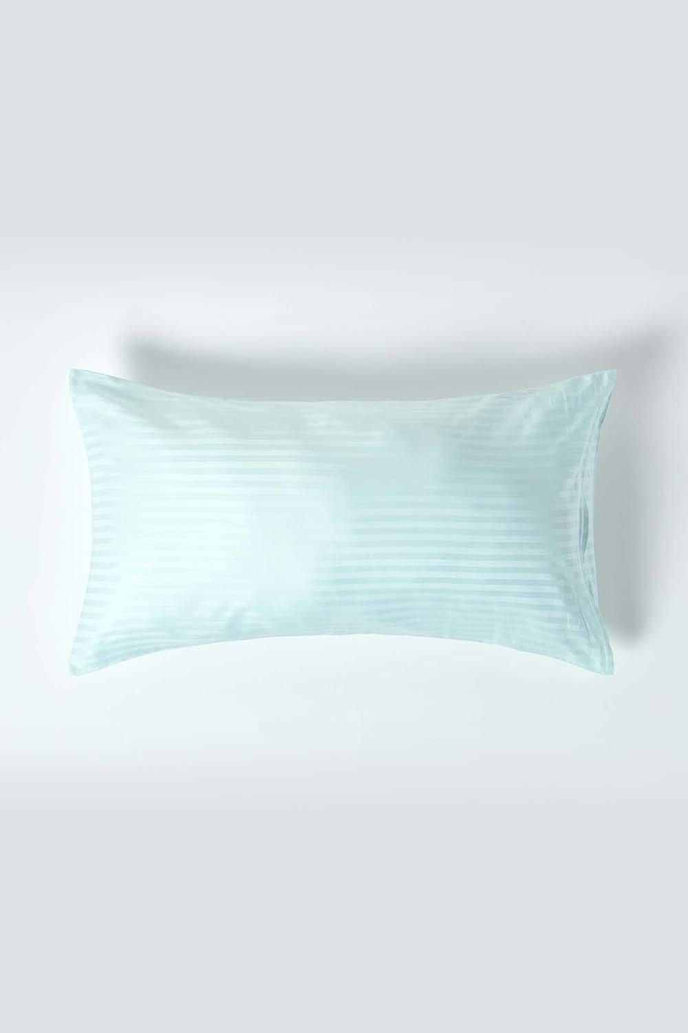 Homescapes Egyptian Cotton Ultrasoft Housewife Pillowcase 330 TC, King Size in Aqua