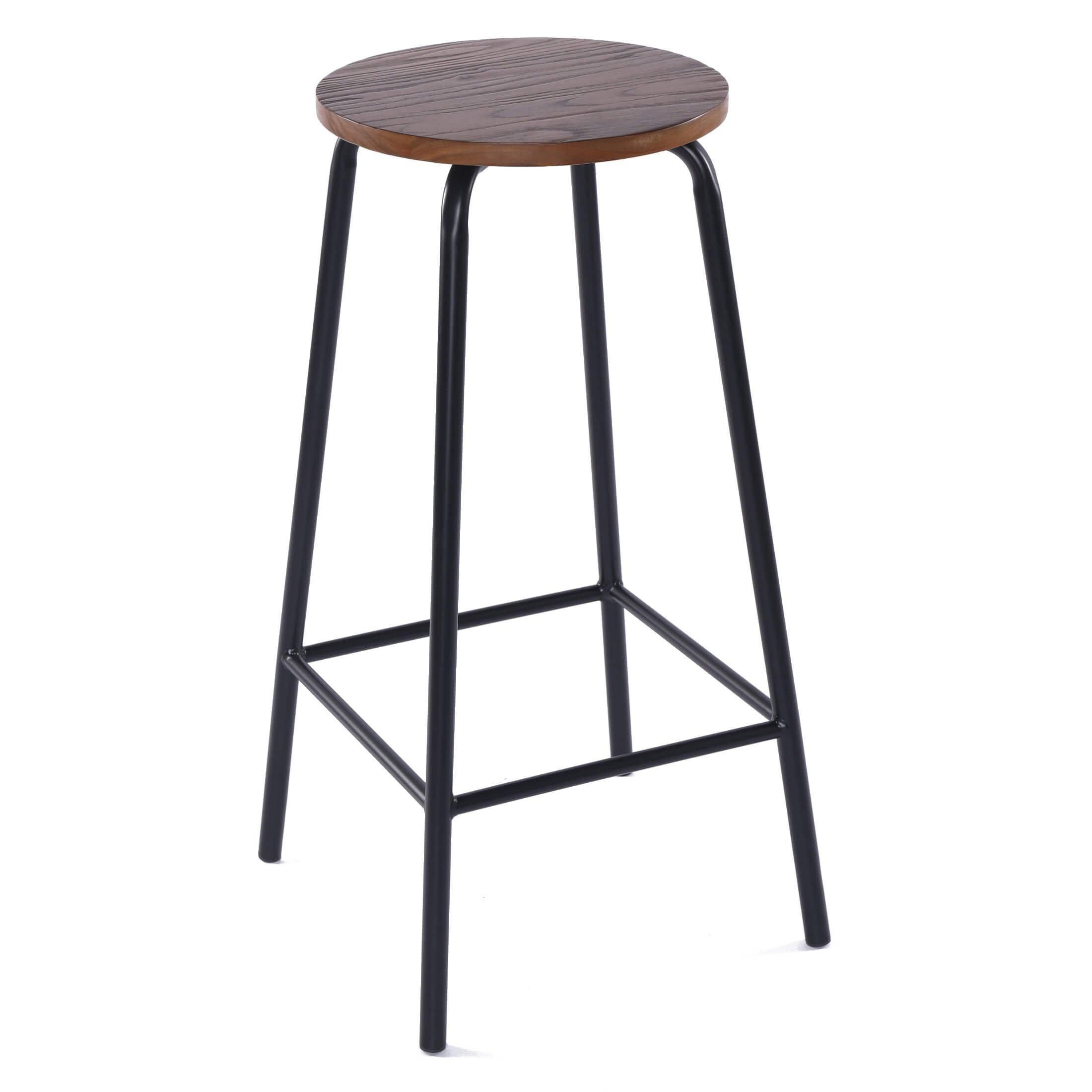 netfurniture Roxel Bar Stool Fixed Height Kitchen Bar Stool in Black