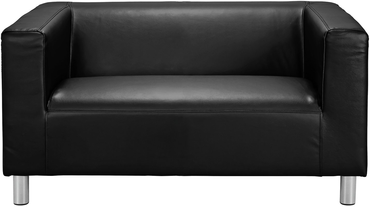 Argos Home Moda Compact 2 Seater Faux Leather Sofa - Black