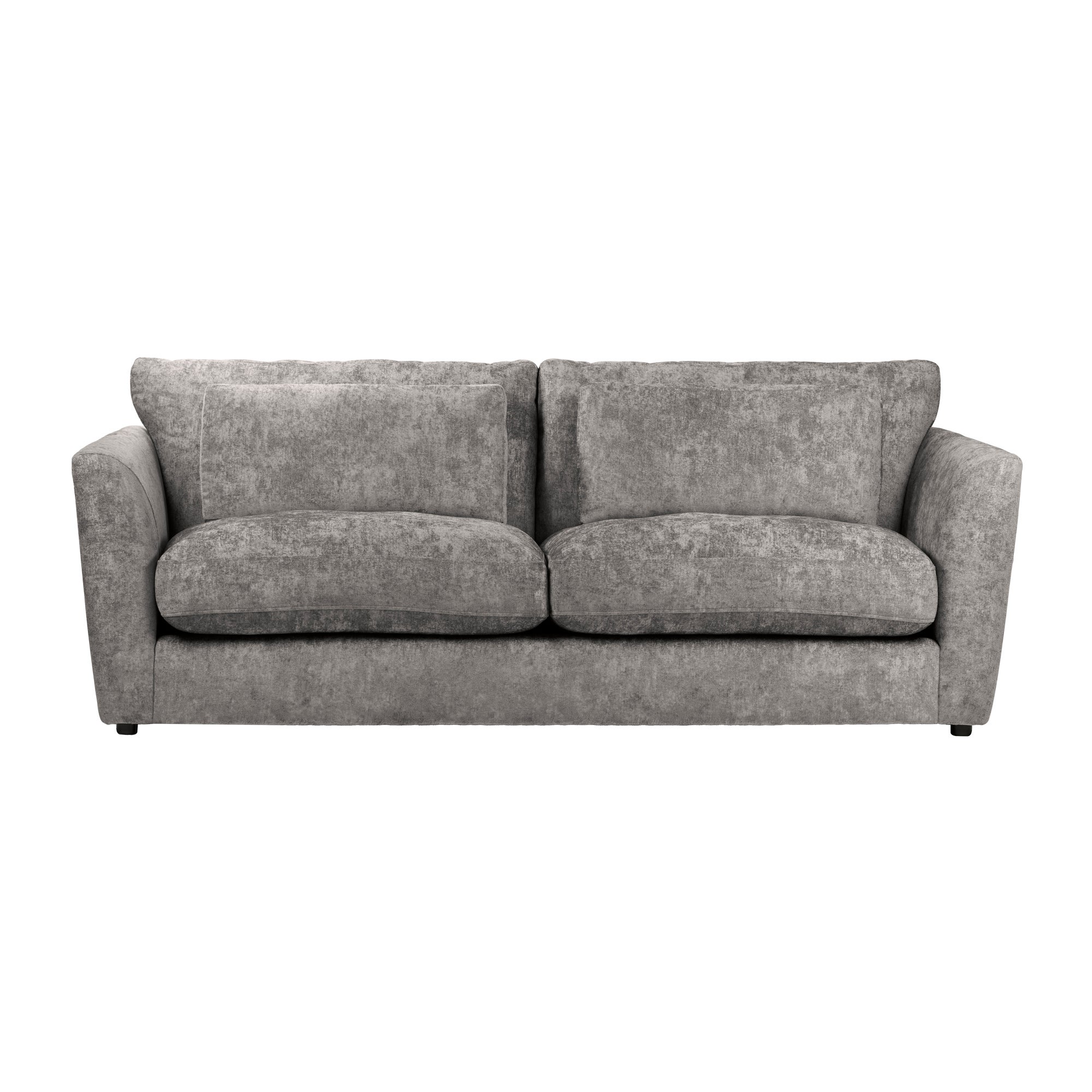 Esther Chenille 3 Seater Sofa Silver