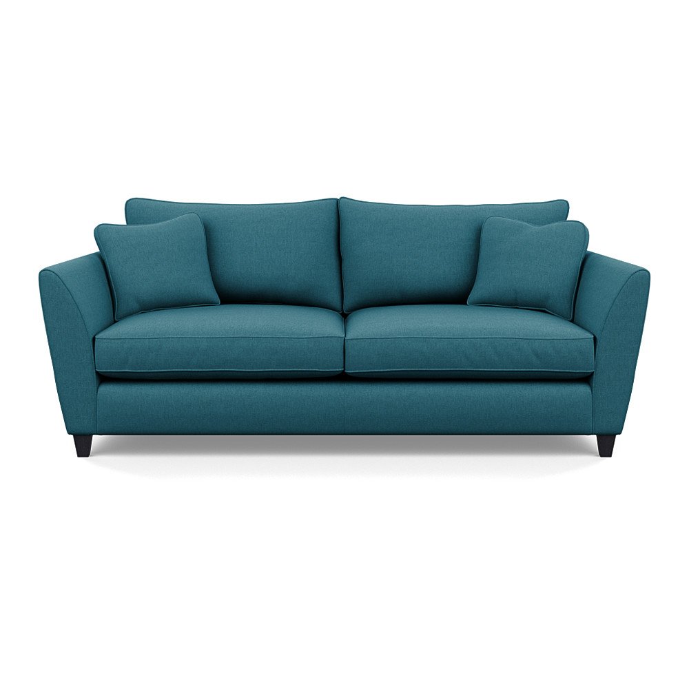 Heal's Torino 4 Seater Sofa Brushed Cotton Cadet Black Feet