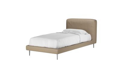 Lucy Single Bed in Coconut Soft Leather - sofa.com