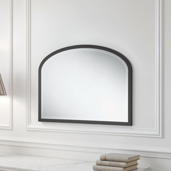 Yearn Eternity Curved Bevelled Overmantel Wall Mirror